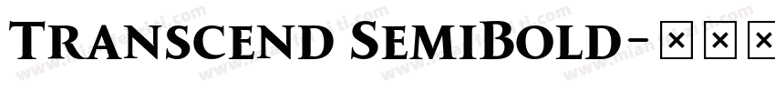 Transcend SemiBold字体转换
